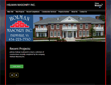 Tablet Screenshot of holmanmasonry.com